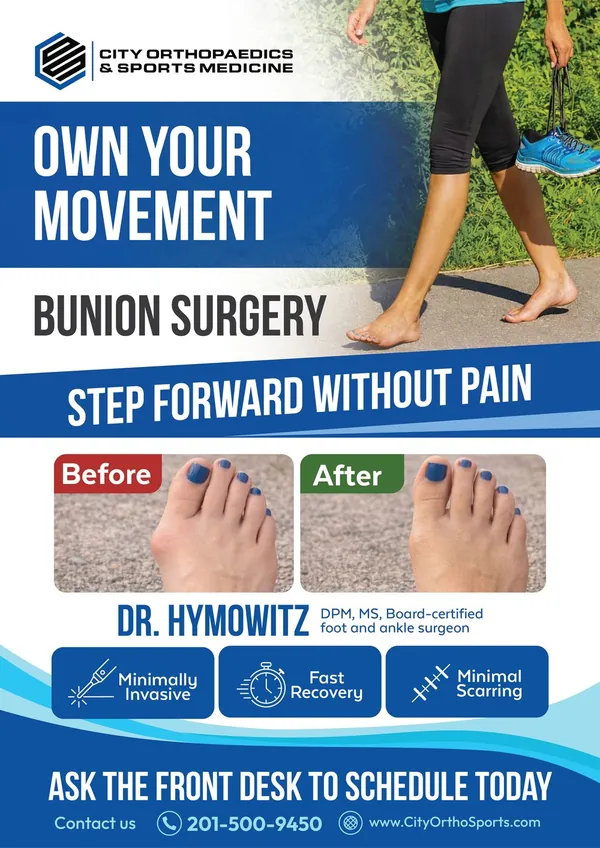 Bunion surgery patient poster