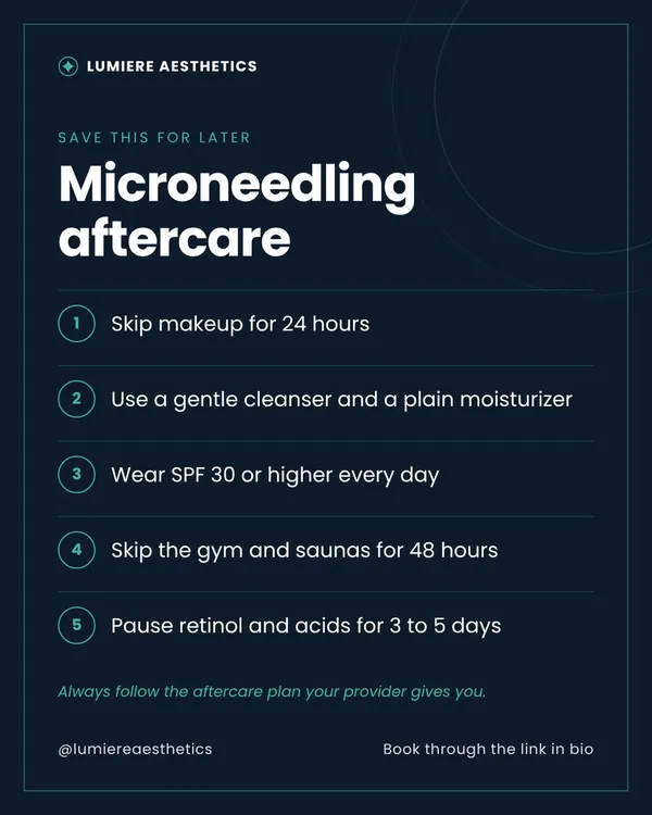Microneedling aftercare